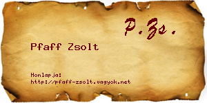 Pfaff Zsolt névjegykártya