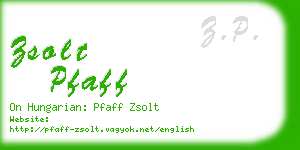 zsolt pfaff business card